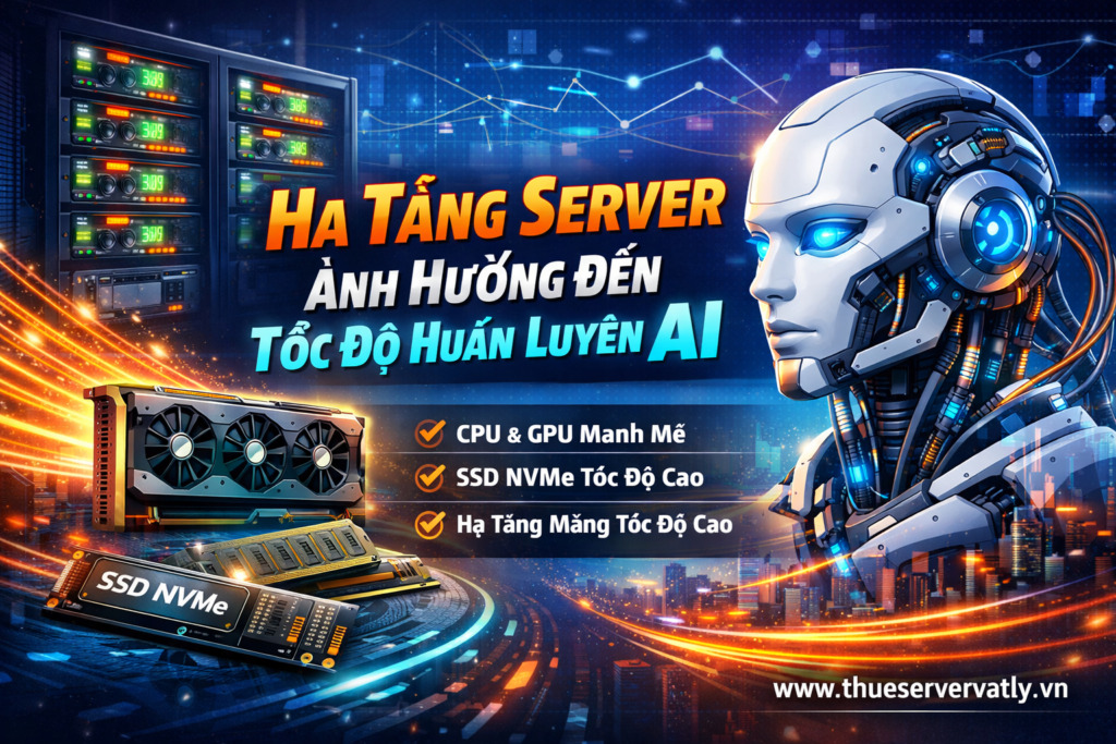 Hạ tầng server ảnh hưởng thế nào đến tốc độ huấn luyện mô hình AI