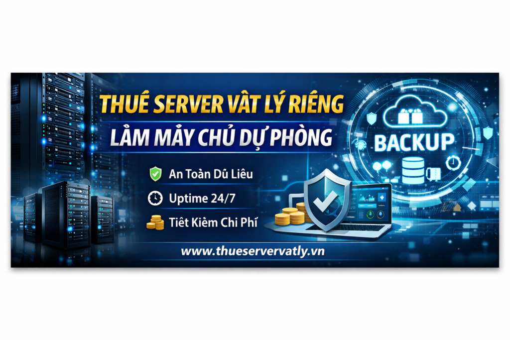 Thuê Server Vật Lý Riêng Làm Máy Chủ Dự Phòng – Giải Pháp Tăng Độ Ổn Định Cho Doanh Nghiệp