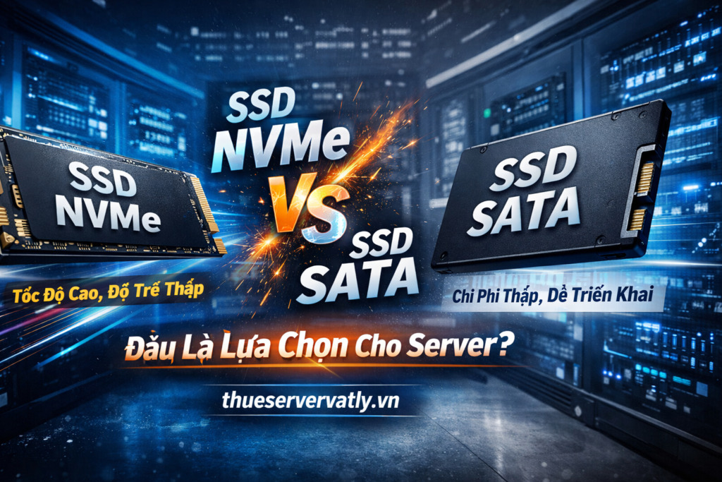 SSD NVMe và SSD SATA khác nhau ra sao trong môi trường server
