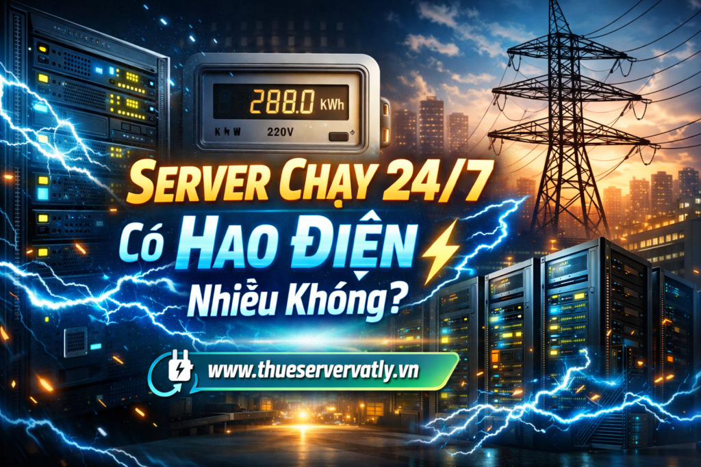 Server chạy 24/7 có hao điện nhiều không