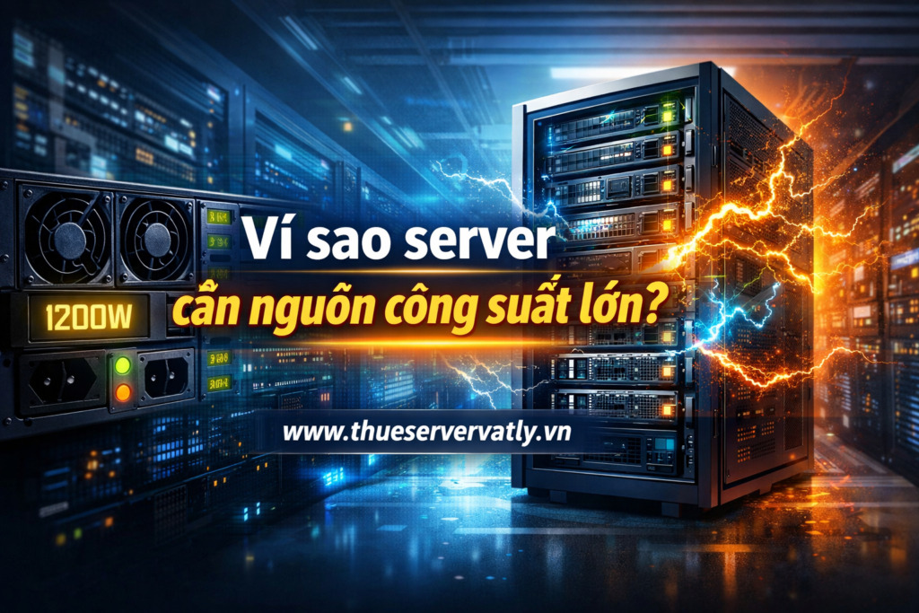 Vì sao server cần nguồn công suất lớn