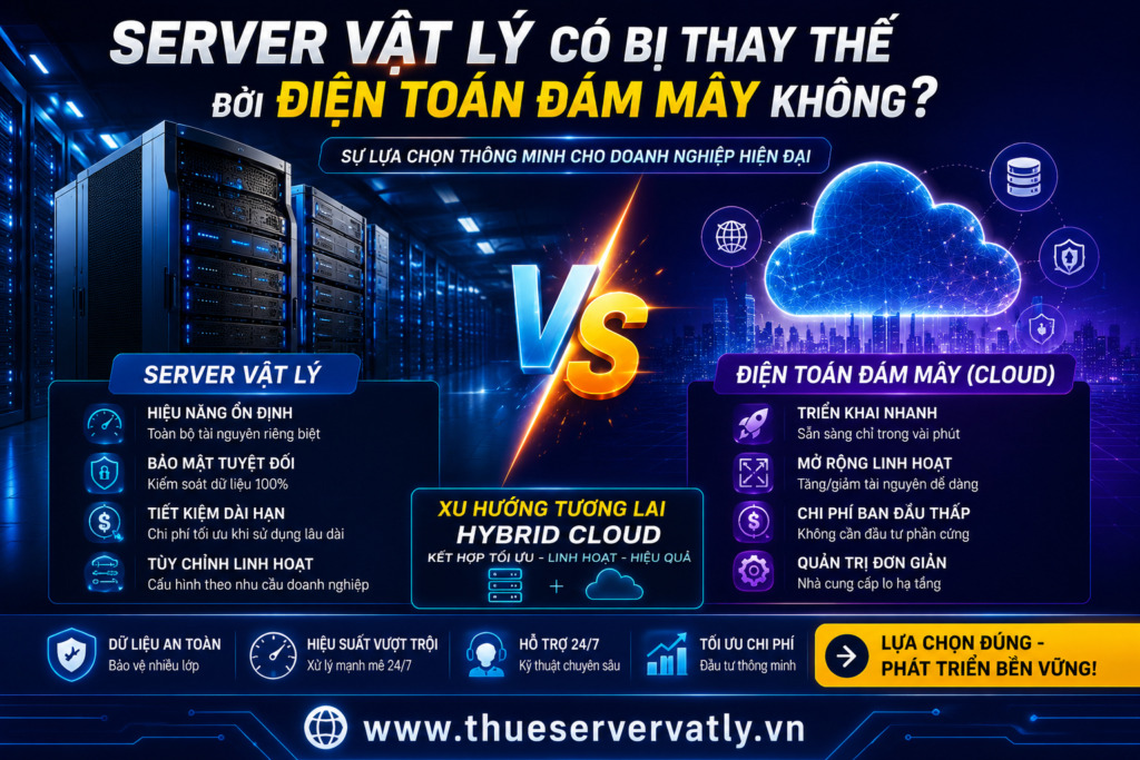 Server vật lý có bị thay thế bởi điện toán đám mây không