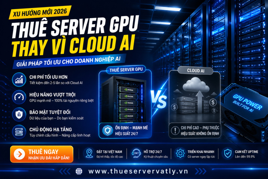 Xu hướng thuê server GPU thay vì cloud AI đang tăng mạnh