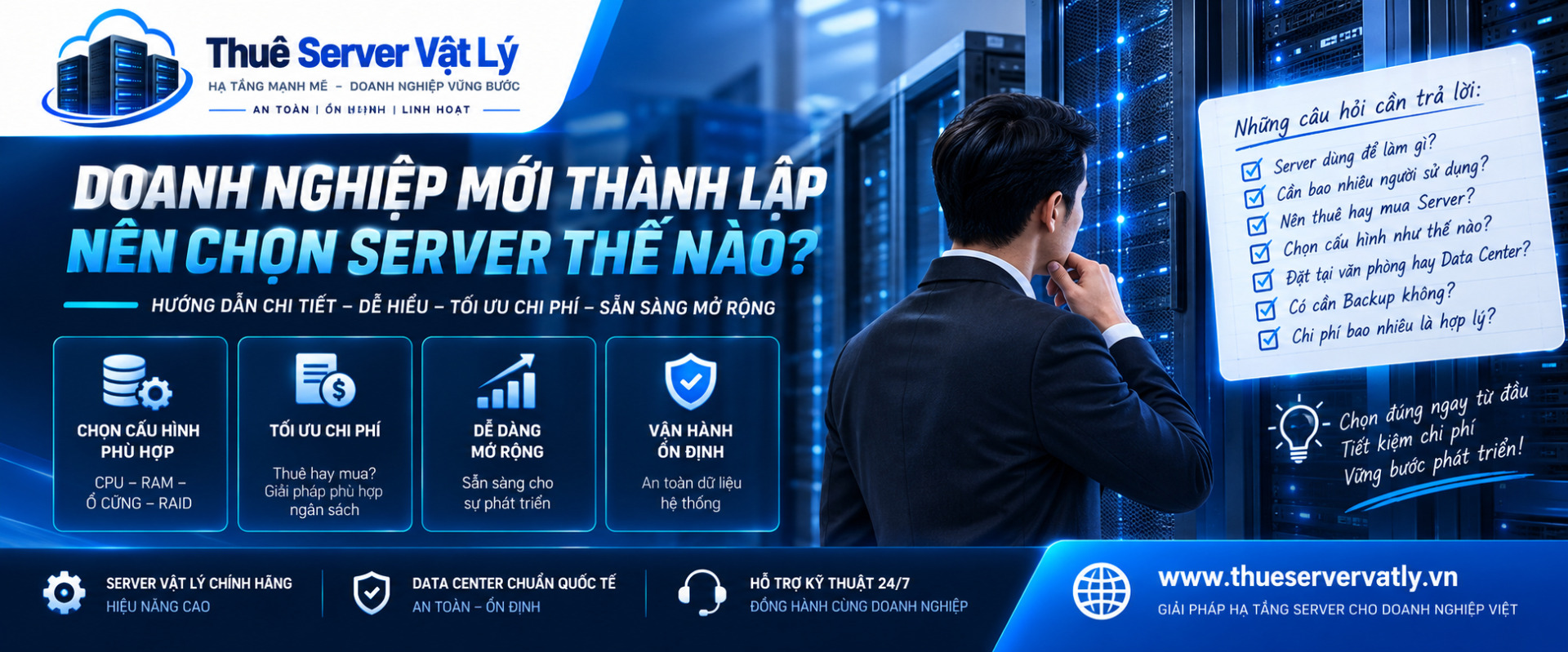 Doanh nghiệp mới thành lập nên chọn Server thế nào?