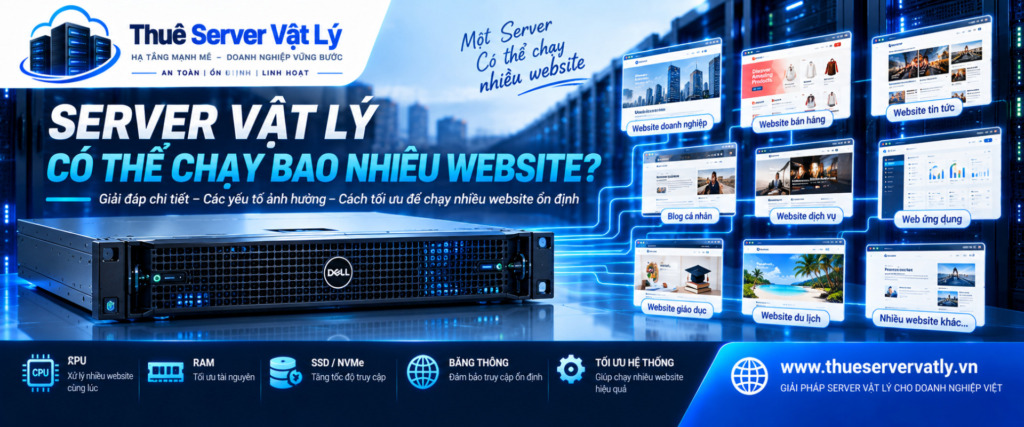 Server vật lý có thể chạy bao nhiêu website?
